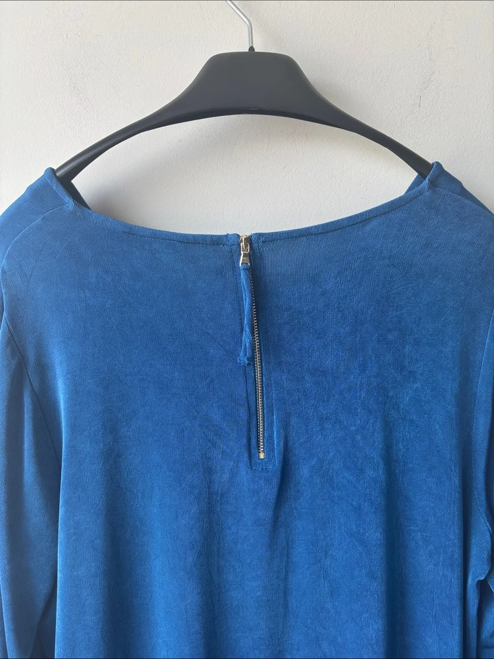 Chico's Deep Blue Long Sleeve Tunic Top size 12/14 or Chico size 2